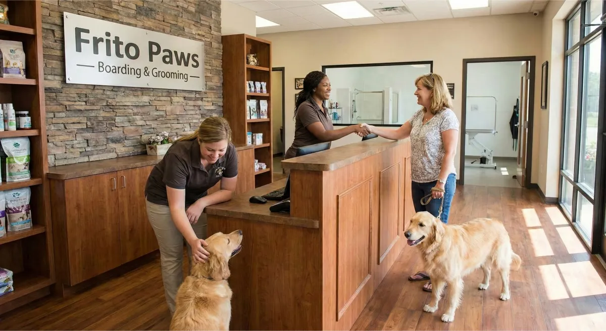 AI receptionist managing pet grooming bookings with instant notifications